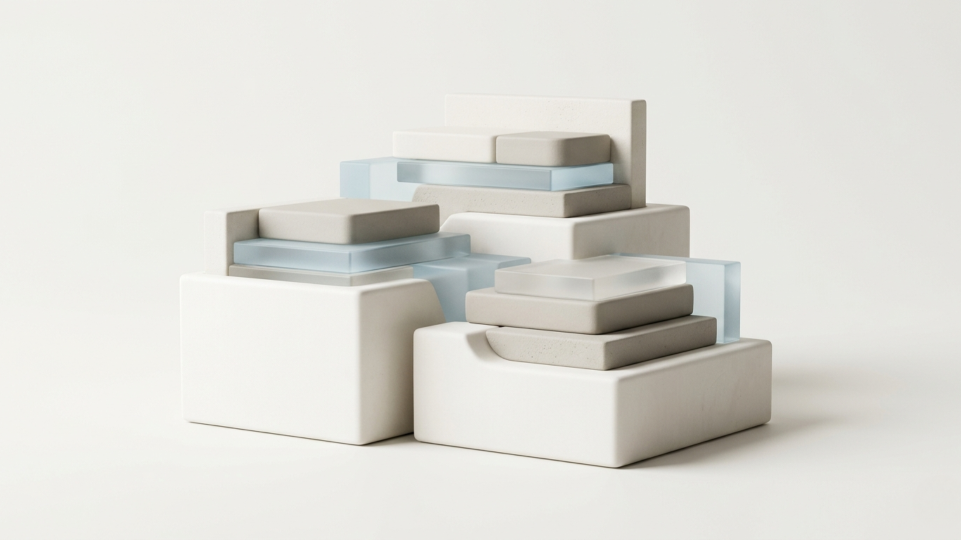 見えない土台を静かに支えることをイメージした3Dビジュアル